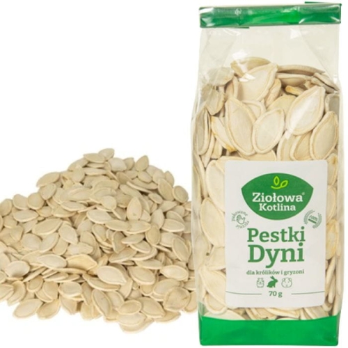 Ziołowa Kotlina Pestki Dyni Ziarno w Łupinie Naturalne Dla Gryzoni 70g