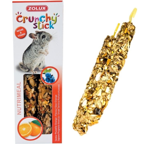 Kolba Zolux Crunchy Stick Tarnina Pomarańcza dla Szynszyli Gryzoni 115g