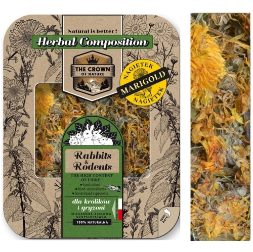 Korona Natury Paśnik ziołowy z Nagietkiem dla królika 70g