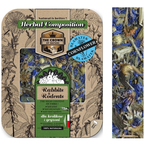 Korona Natury Paśnik ziołowy z Bławatkiem dla świnki morskiej 70g