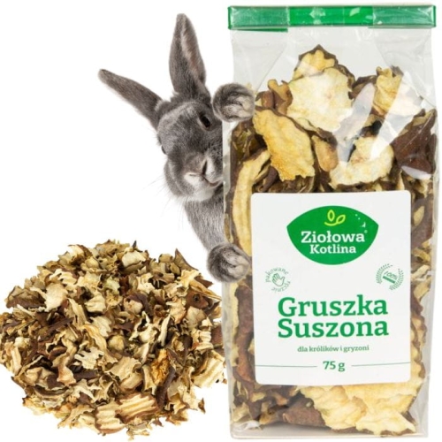 Ziołowa Kotlina Gruszka Chips 75g Przysmak smakołyk dla gryzoni