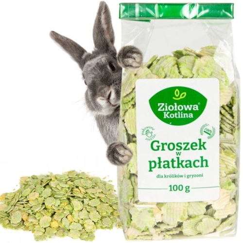 Ziołowa Kotlina Groszek Płatek Przysmak dla gryzoni 100g