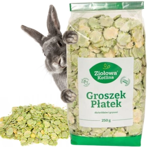 Ziołowa Kotlina dla gryzoni Groszek Płatek 250g
