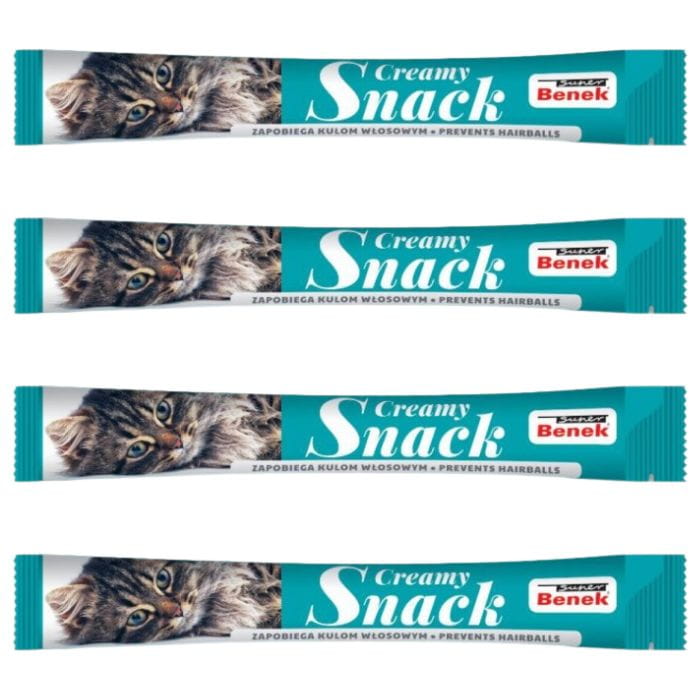 Super Benek Creamy Snack kurczak kocia trawka przysmak dla kota 4x15g