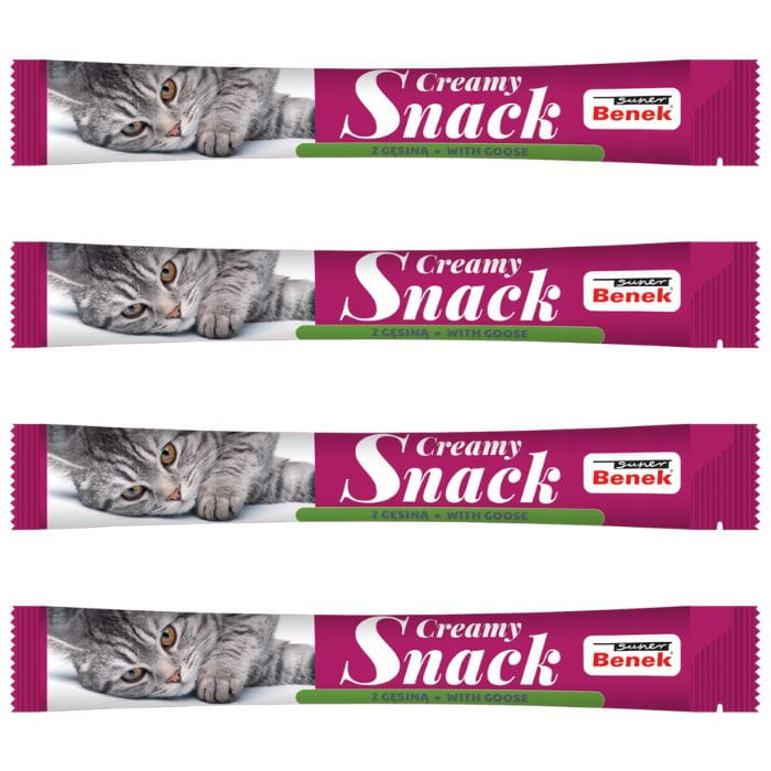 Super Benek Creamy Snack gęsina kremowy przysmak dla kota 4x15g