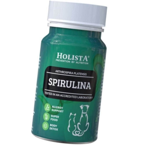 Holista Spirulina Suplement psa kota Odporność Alergie Sierść Skórę 90tab