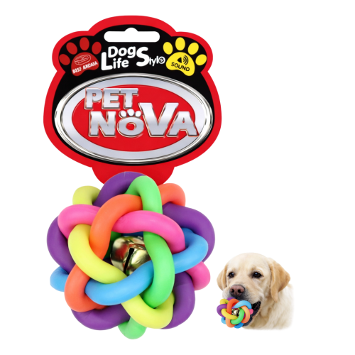 Pet Nova Piłka pleciona 10,5cm, aromat wołowina