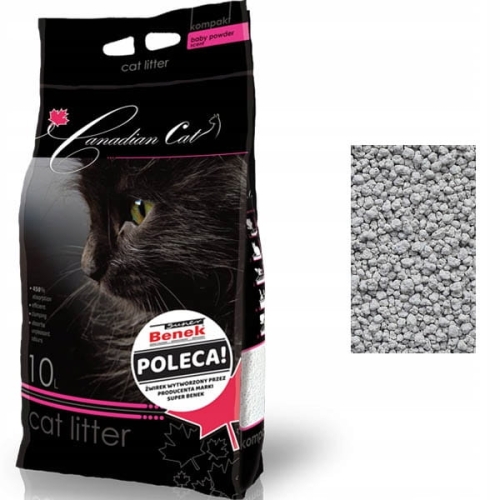 Żwirek bentonitowy dla kota Certech Canadian Baby Powder 10l
