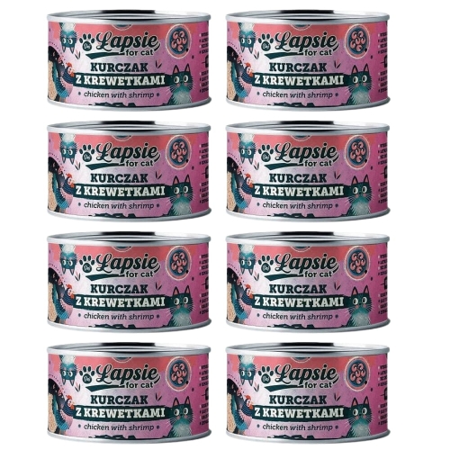 Łapsie kot kurczak z krewetkami bulion 8x80g