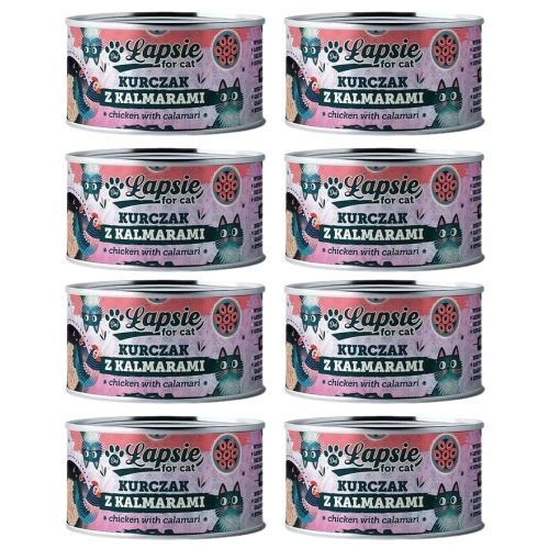 Łapsie kot kurczak z kalmarami bulion 8x80g