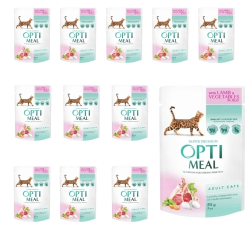 Opti Meal saszetka z jagnięciną 12x85g 