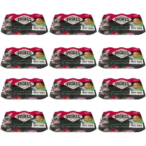 Voskes Jelly Cups Tuna Galaretka z tuńczykiem kurczakiem dla kota 12 opak