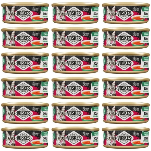 Zupa bulion dla kota z wołowiną Voskes Cat soup with Beef 18 x 50g bez zbóż