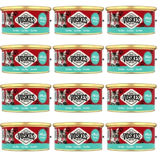 Mokra karma dla kota Voskes SARDINE Sardynki w galarecie 12 x 85g
