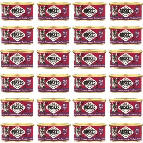 Mokra karma dla kota Voskes TUNA WITH SQUID Tuńczyk z kalmarami 24 x 85g