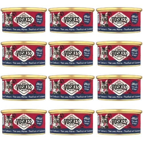 Mokra karma dla kota Voskes TUNA WITH GROUPER Tuńczyk z granikiem 12 x 85g 