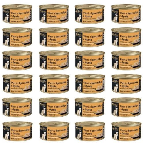 Nekko Supreme Mokra karma dla kota PIERŚ KURCZAKA DYNIA W GALARETCE 24x80g