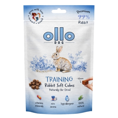 Ollo Air Dried Training Rabbit Cubes 80g