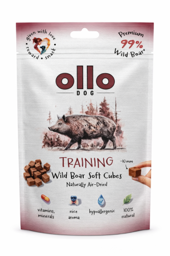 Ollo Air Dried Training Wild Boar Cubes 80g