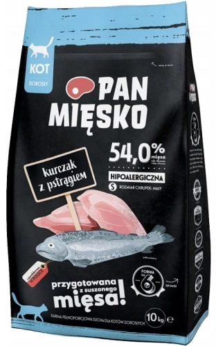 Pan Mięsko dla kota Kurczak z pstrągiem S 10kg
