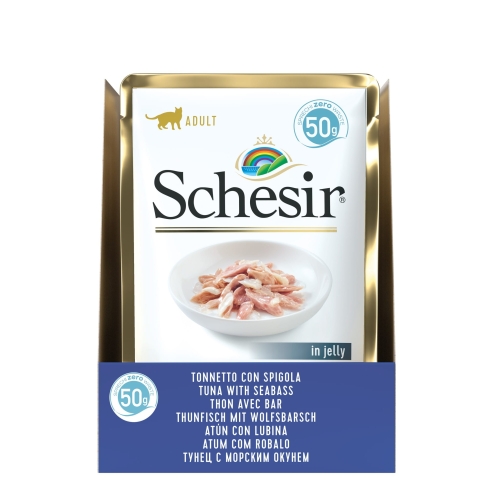 Schesir Karma dla kota Tuńczyk z okoniem morskim w galaretce 15 x 50g