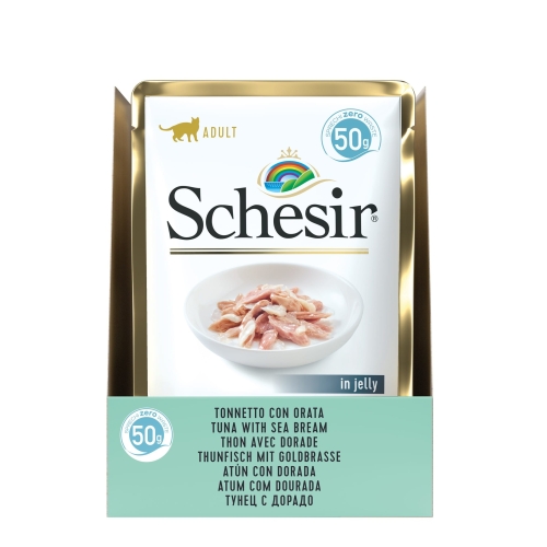 Schesir Karma dla kota Tuńczyk z doradą w galaretce 15 x 50g
