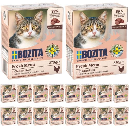 Bozita Wątróbka z kurczaka w sosie 18 x 370g Mokra karma dla kota