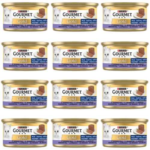 Purina Gourmet Gold Mus z Jagnięciną 12 x 85g Mokra Karma Dla Kota