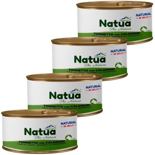 Natua Cat Tuńczyk z kalmarami w galaretce 24 x 85g Naturalna karma dla kota