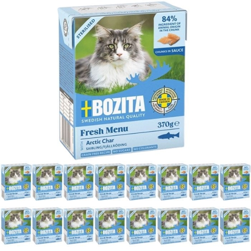 Bozita Cat Sterilised Pstrąg górski w sosie 16 x 370g Mokra karma dla kota