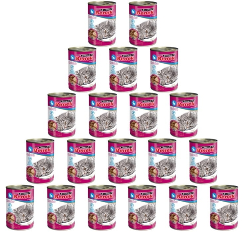 Super Benek Bezzbożowe kąski z królikiem dla kota 20 x 415g