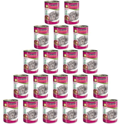 Super Benek Bezzbożowe kąski z indykiem dla kota 20 x 415g