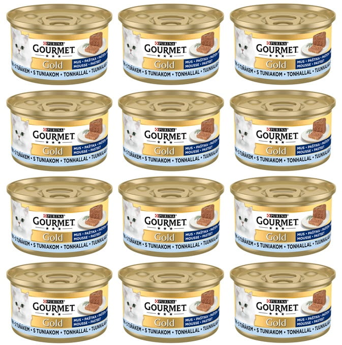 Purina Gourmet Gold mus z tuńczykiem pełnoporcjowa karma dla kota 12x 85g