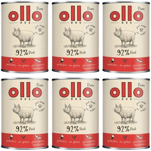 Ollo Pure Wieprzowina Mono monobiałkowa mokra karma dla dorosłego psa 6x 850g