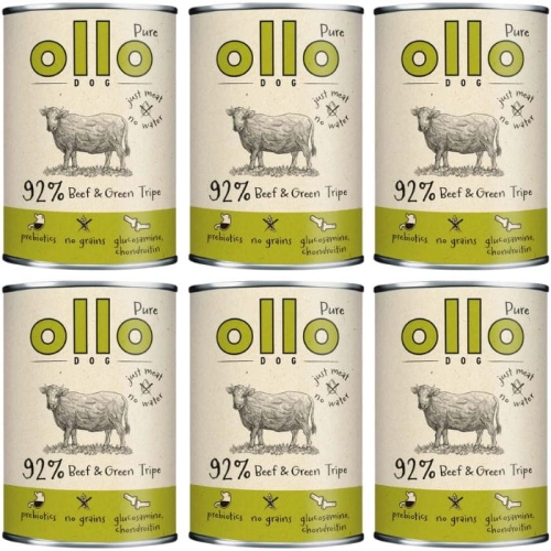 Ollo Pure Wołowina i Zielone Żwacze monobiałkowa mokra karma dla psa 6x 850g