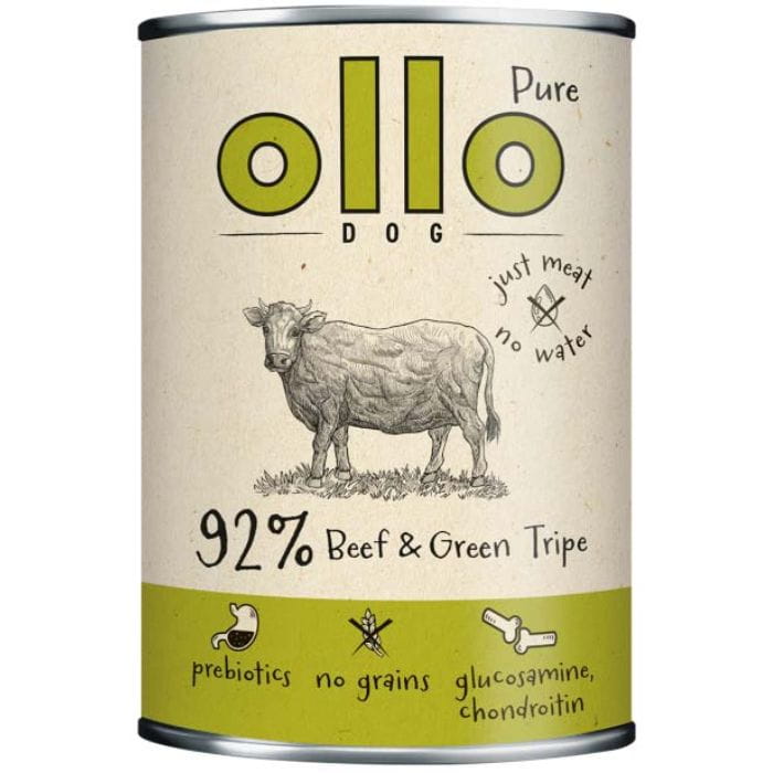 Ollo Pure Wołowina i Zielone Żwacze monobiałkowa mokra karma dla psa 6x 850g