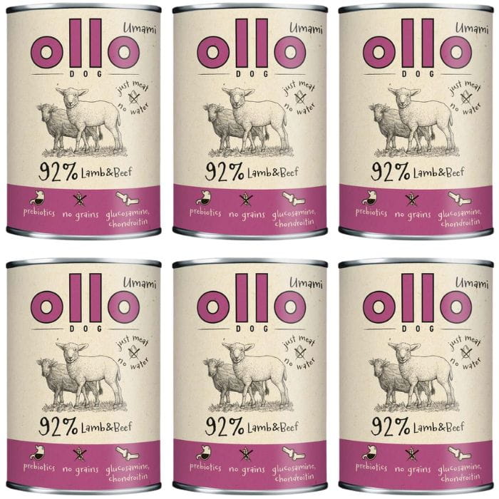 Ollo Umami jagnięcina z wołowiną mokra karma dla dorosłego psa 6x 850g