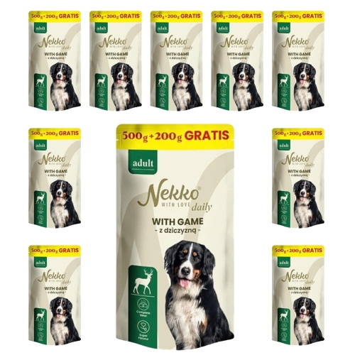 NEKKO DAILY sasz/pies DZICZYZNA 10x 500+200g 