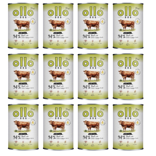 Ollo Plus Dog mokra karma Kolagen Wołowina 12x400g