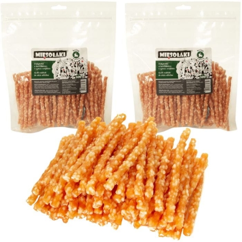 Mięsołaki Patyczki z królikiem i ryżem miękkie 2 x 500g Przysmak dla psa