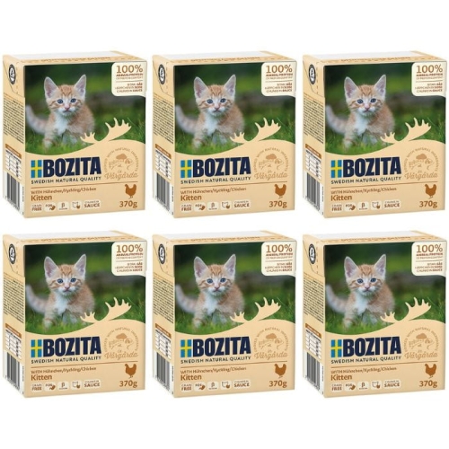 Bozita Kitten Kawałki kurczaka w sosie 6 x 370g