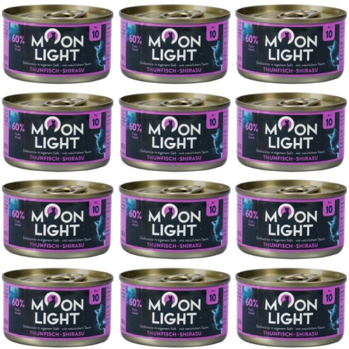 Moonlight Dinner Nr 10 Tuńczyk Shirasu mokra karma dla kota i kociąt 12x 80g