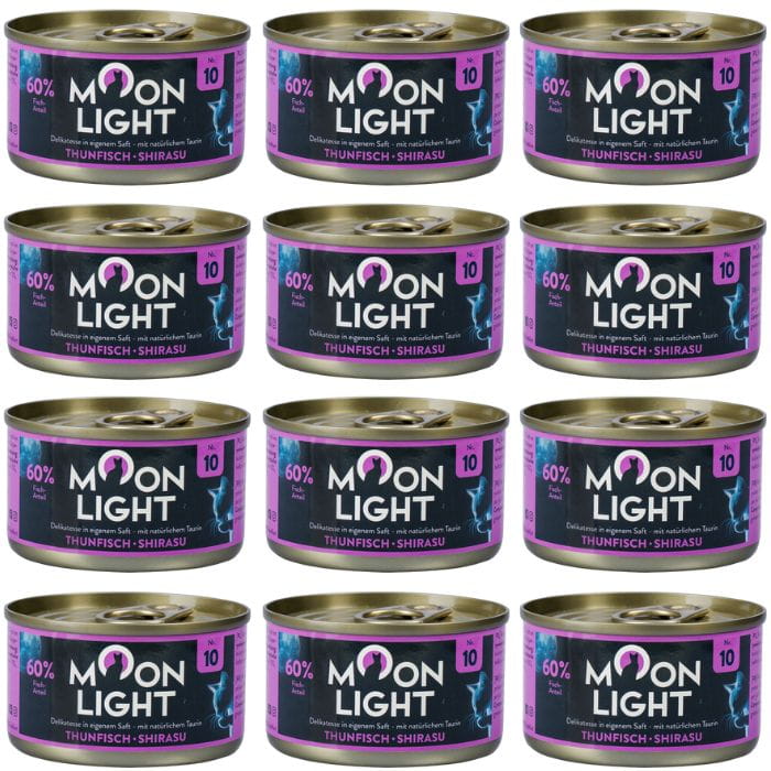 Moonlight Dinner Nr 10 Tuńczyk Shirasu mokra karma dla kota i kociąt 12x 80g