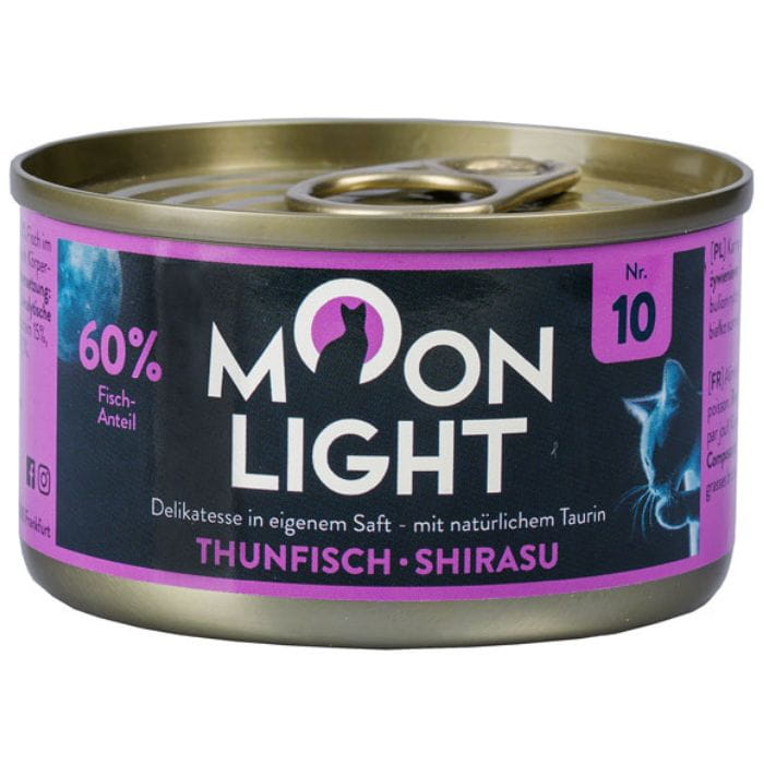 Moonlight Dinner Nr 10 Tuńczyk Shirasu mokra karma dla kota i kociąt 12x 80g