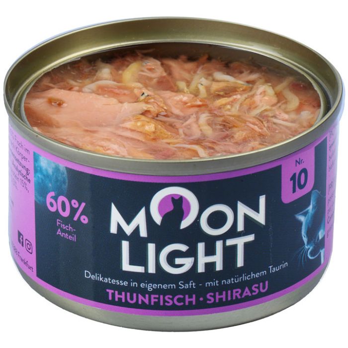 Moonlight Dinner Nr 10 Tuńczyk Shirasu mokra karma dla kota i kociąt 24x 80g