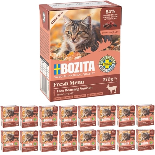 Bozita Cat Sterilised z Dziczyzną Kawałki w galaretce 16 x 370g