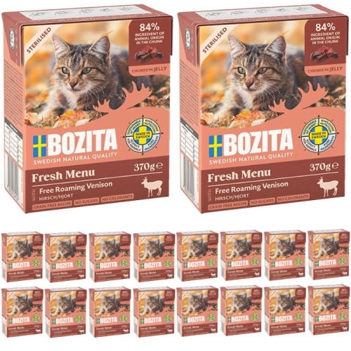 Bozita Cat Sterilised z Dziczyzną Kawałki w galaretce 18 x 370g