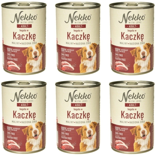 Nekko Adult Kaczka maliny Chia 6 x 400g