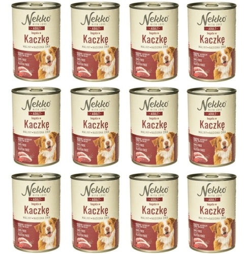 Nekko Adult Kaczka maliny Chia 12 x 400g