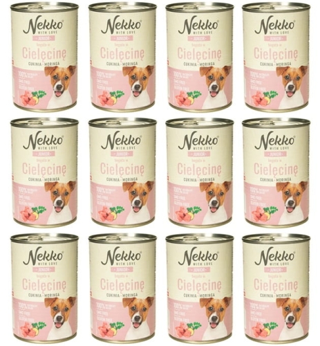 Nekko Junior Cielęcina cukinia moringa 400g Mokra karma dla szczeniąt